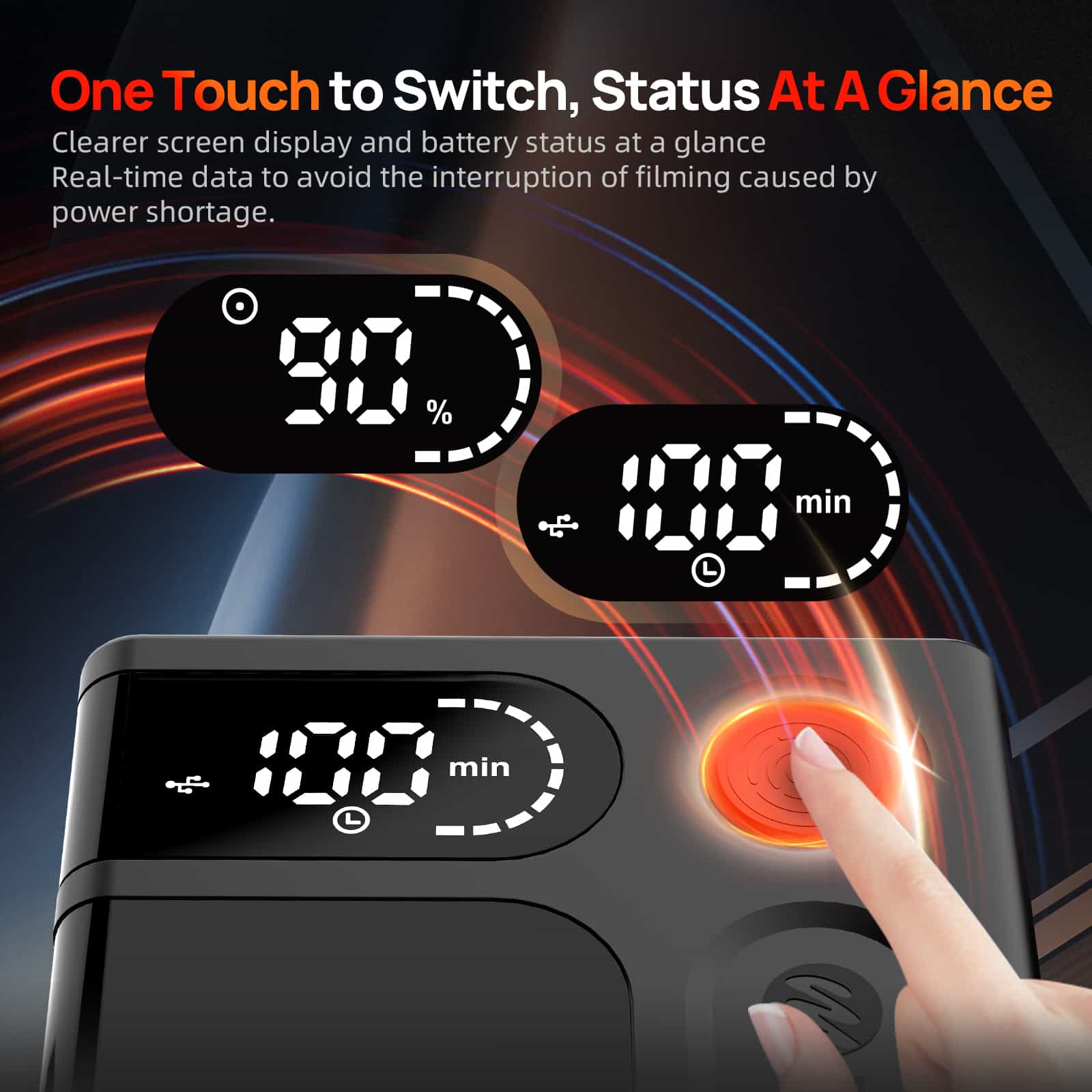 【Extra 20% Off with POBT20】Moman Power 50 Touch 50Wh V Mount Battery with LED Display, D-Tap, USB-A, USB-C, and DC Ports - Image 4