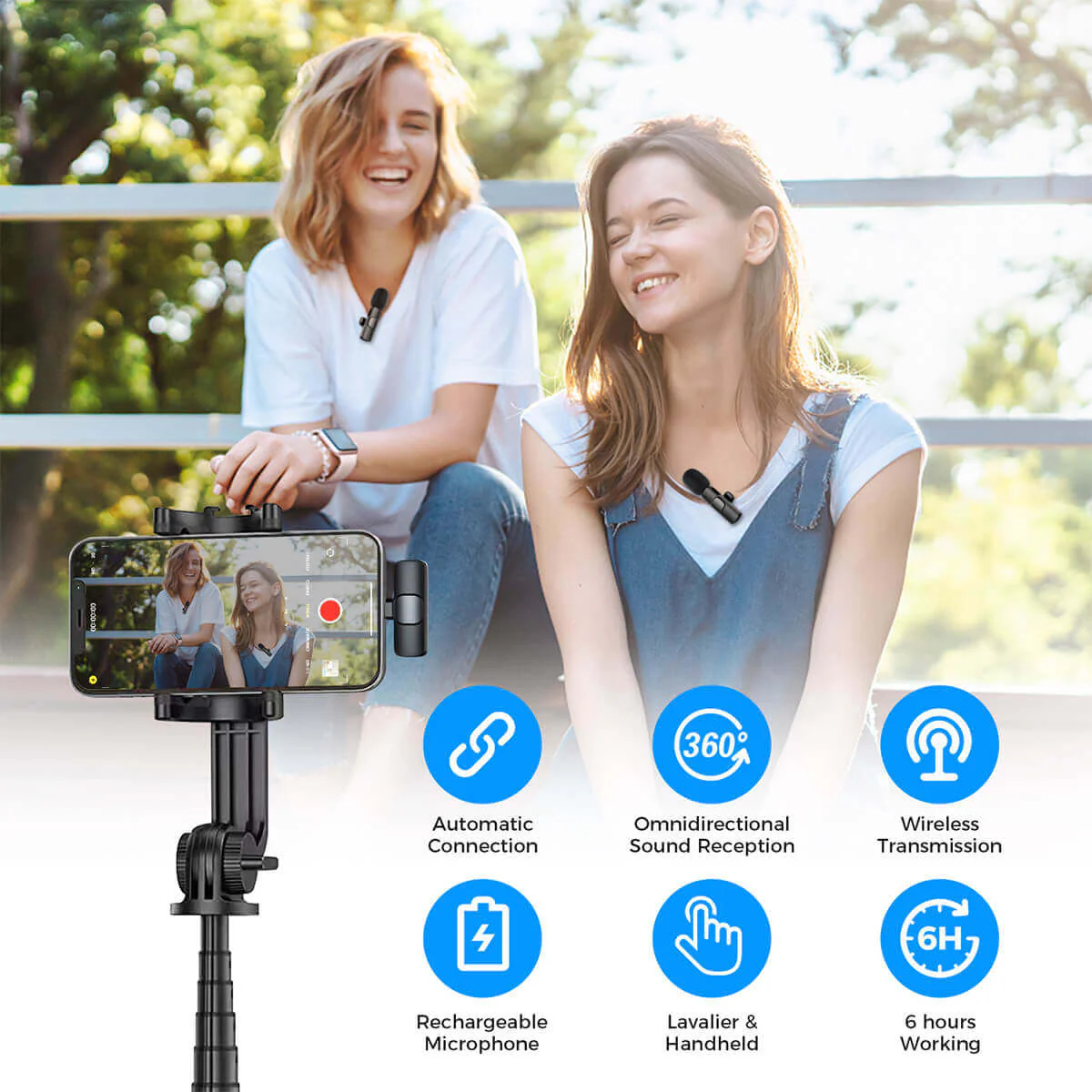 Moman CP1X Lavalier Microphone for Phone with Lightning or Type-C Plug - Image 4