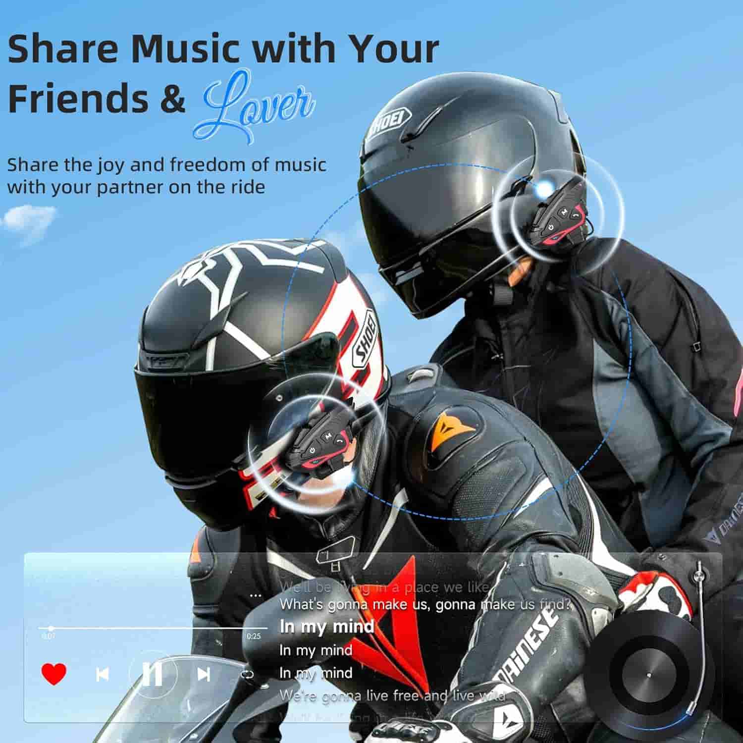 Moman CP-S Motorcycle Group Intercom for Up to 8 Riders, 2000M Communication Range (Single Pack) - Image 7