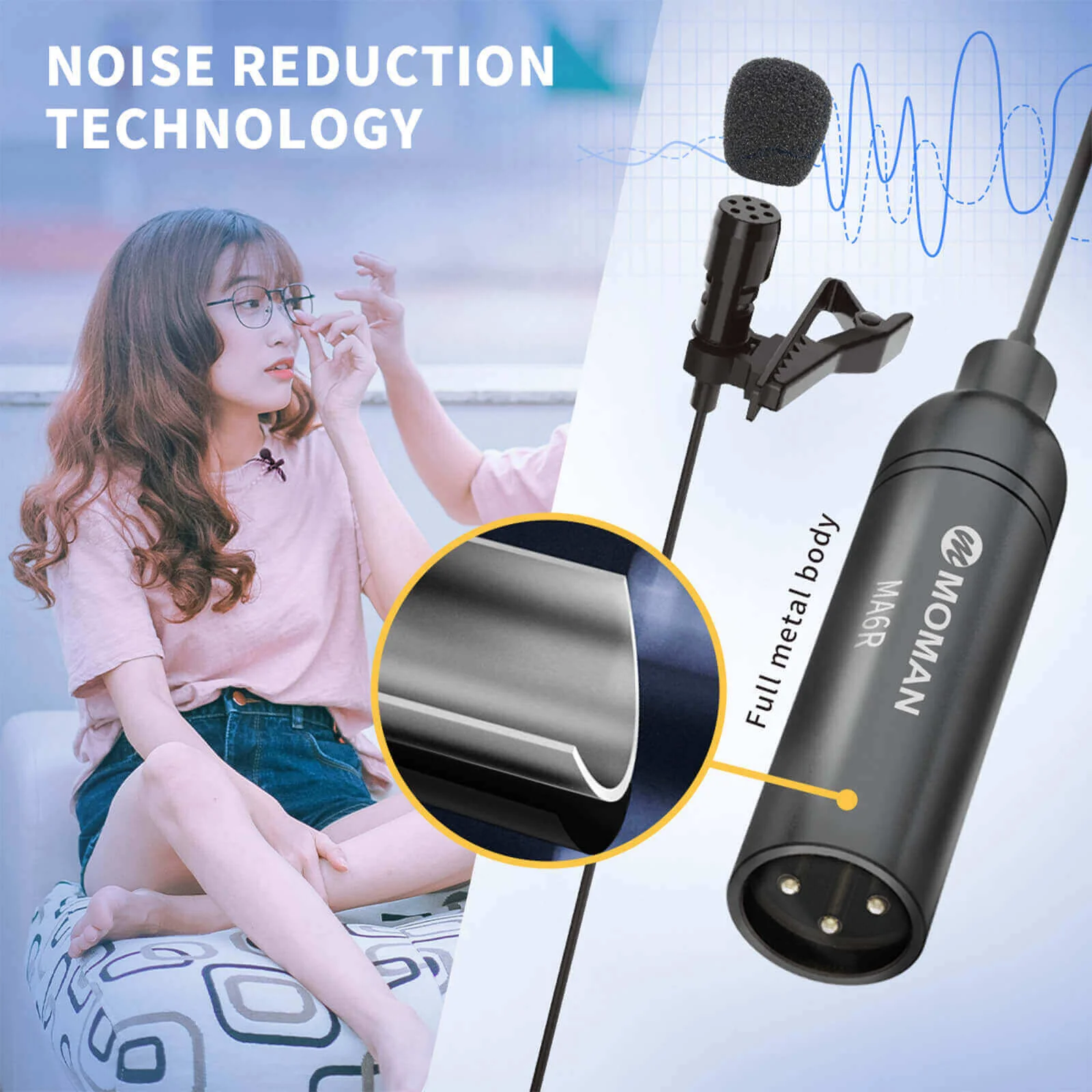 Moman MA6R XLR Lavalier Microphone - Image 4